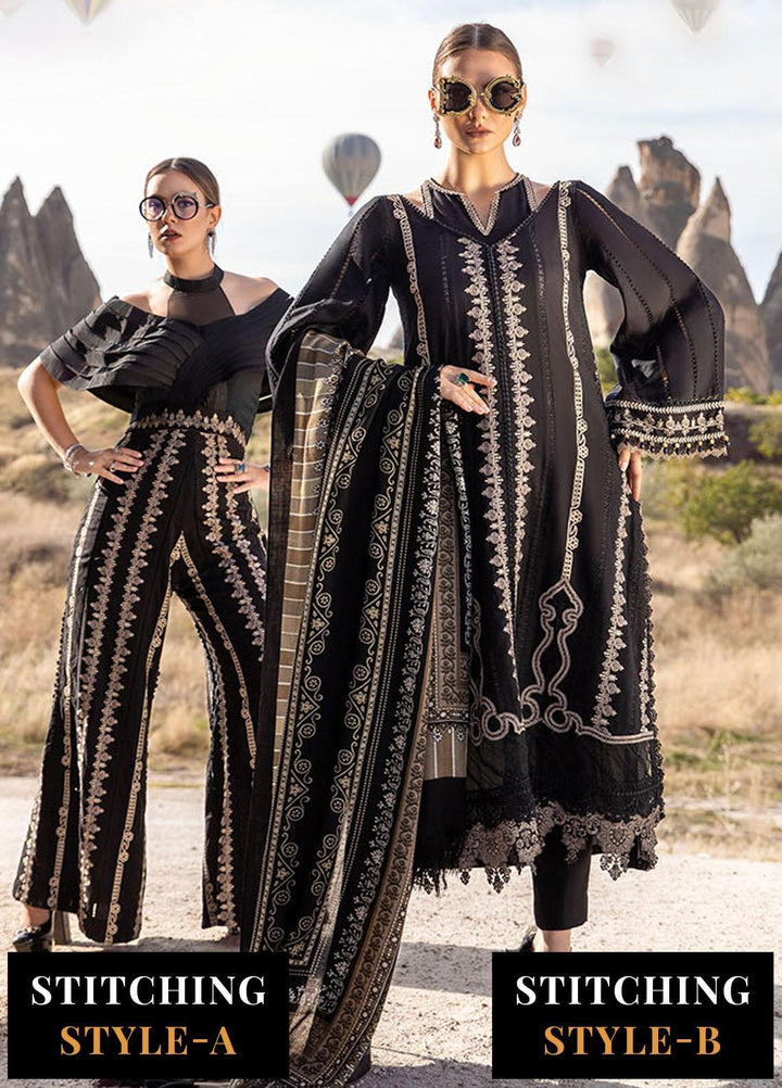 MPrints By Maria B Embroidered Linen Suits Unstitched 3 Piece MB23UW 2B - Winter Collection