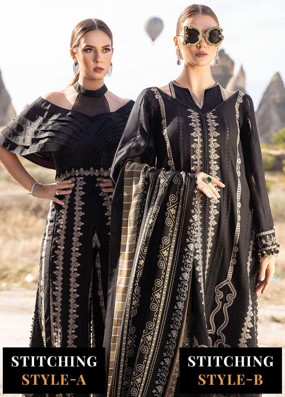 MPrints By Maria B Embroidered Linen Suits Unstitched 3 Piece MB23UW 2B - Winter Collection