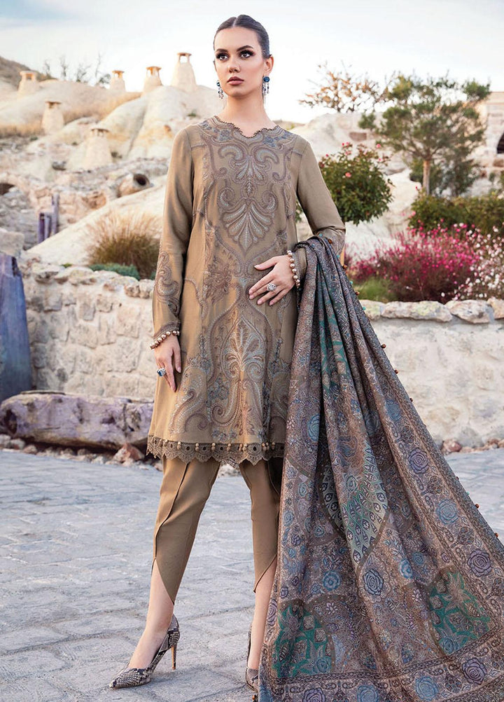 MPrints By Maria B Embroidered Linen Suits Unstitched 3 Piece MB23UW 3A - Winter Collection