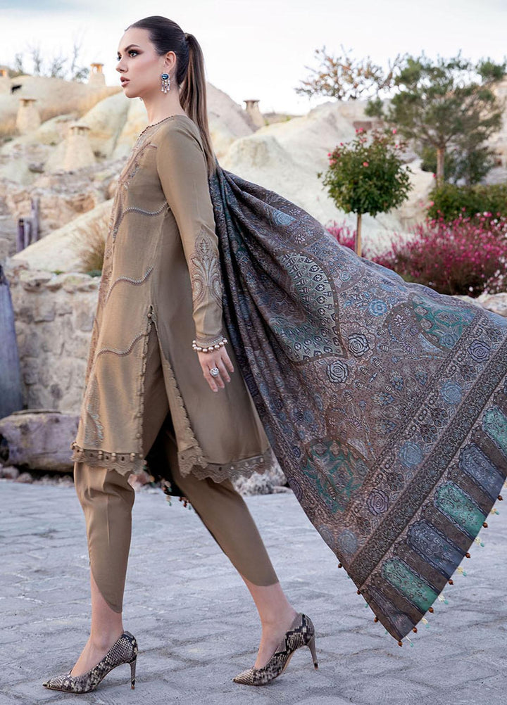 MPrints By Maria B Embroidered Linen Suits Unstitched 3 Piece MB23UW 3A - Winter Collection