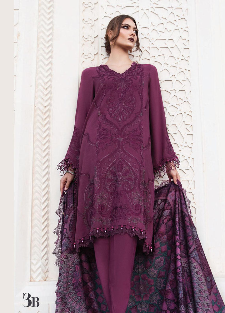 MPrints By Maria B Embroidered Linen Suits Unstitched 3 Piece MB23UW 3B - Winter Collection