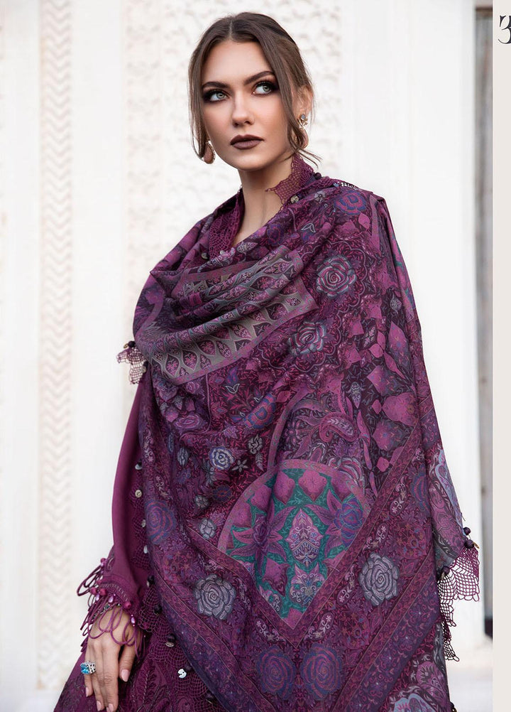 MPrints By Maria B Embroidered Linen Suits Unstitched 3 Piece MB23UW 3B - Winter Collection