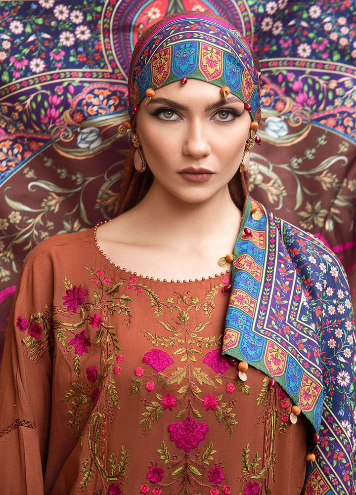 MPrints By Maria B Embroidered Linen Suits Unstitched 3 Piece MB23UW 4A - Winter Collection