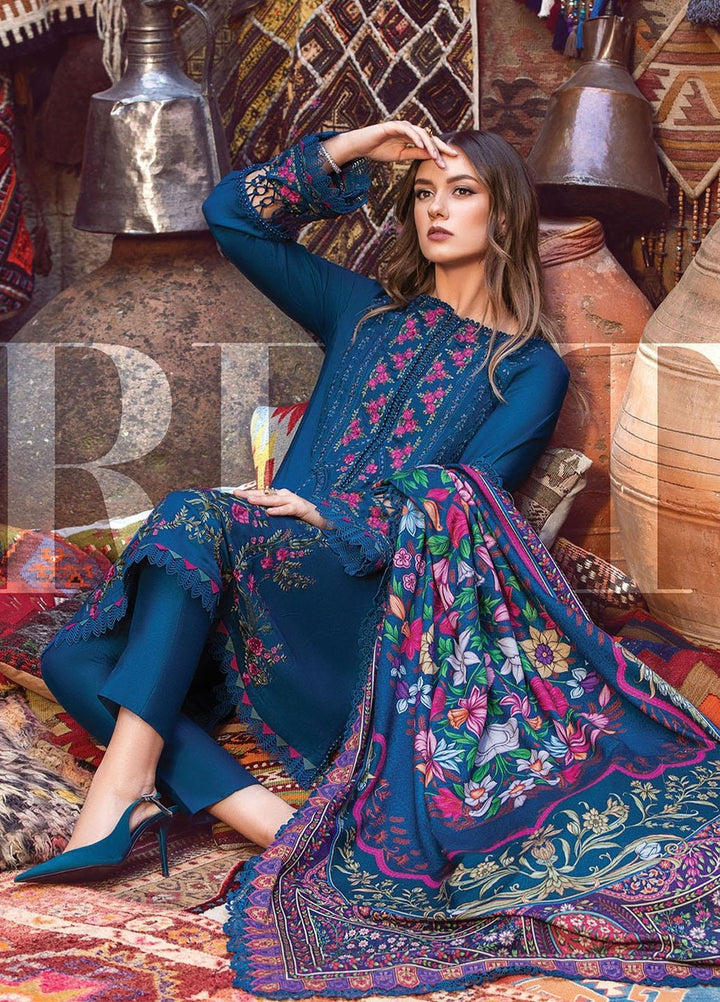 MPrints By Maria B Embroidered Linen Suits Unstitched 3 Piece MB23UW 4B - Winter Collection