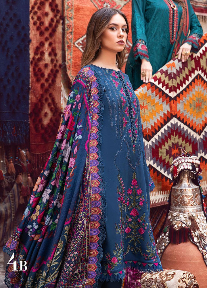 MPrints By Maria B Embroidered Linen Suits Unstitched 3 Piece MB23UW 4B - Winter Collection