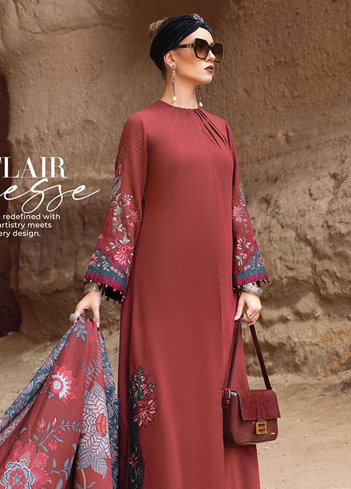 MPrints By Maria B Embroidered Linen Suits Unstitched 3 Piece MB23UW 5A - Winter Collection