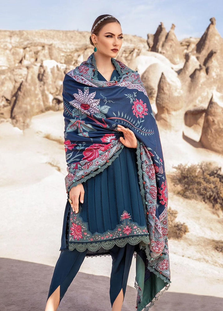 MPrints By Maria B Embroidered Linen Suits Unstitched 3 Piece MB23UW 5B - Winter Collection