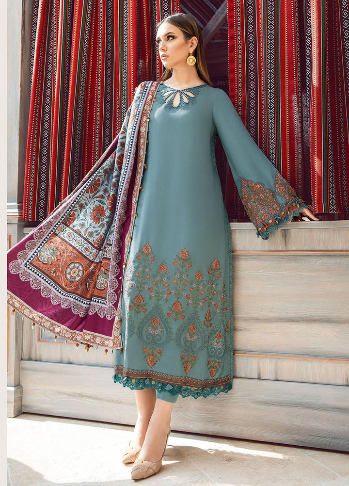 MPrints By Maria B Embroidered Linen Suits Unstitched 3 Piece MB23UW 6A - Winter Collection