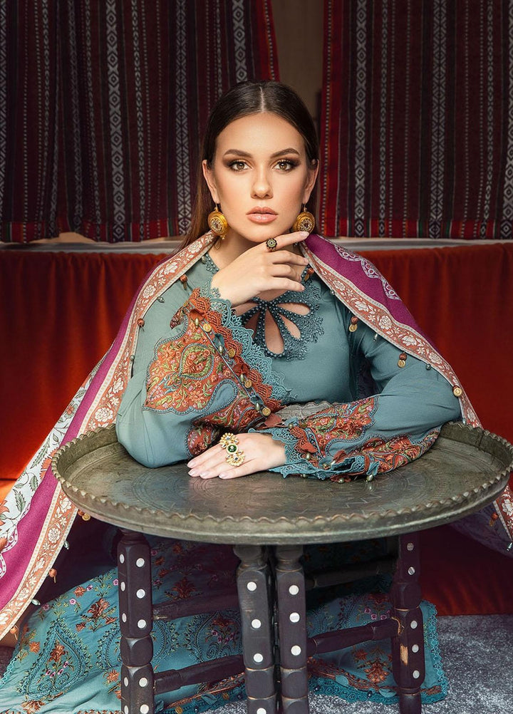 MPrints By Maria B Embroidered Linen Suits Unstitched 3 Piece MB23UW 6A - Winter Collection