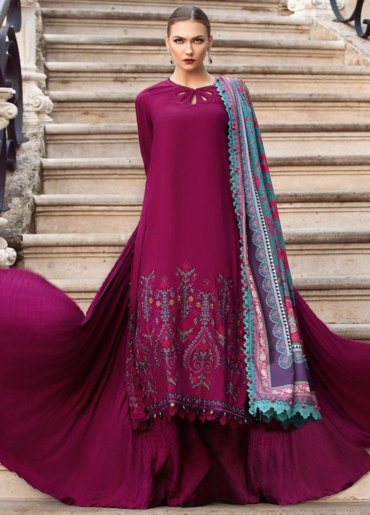 MPrints By Maria B Embroidered Linen Suits Unstitched 3 Piece MB23UW 6B - Winter Collection