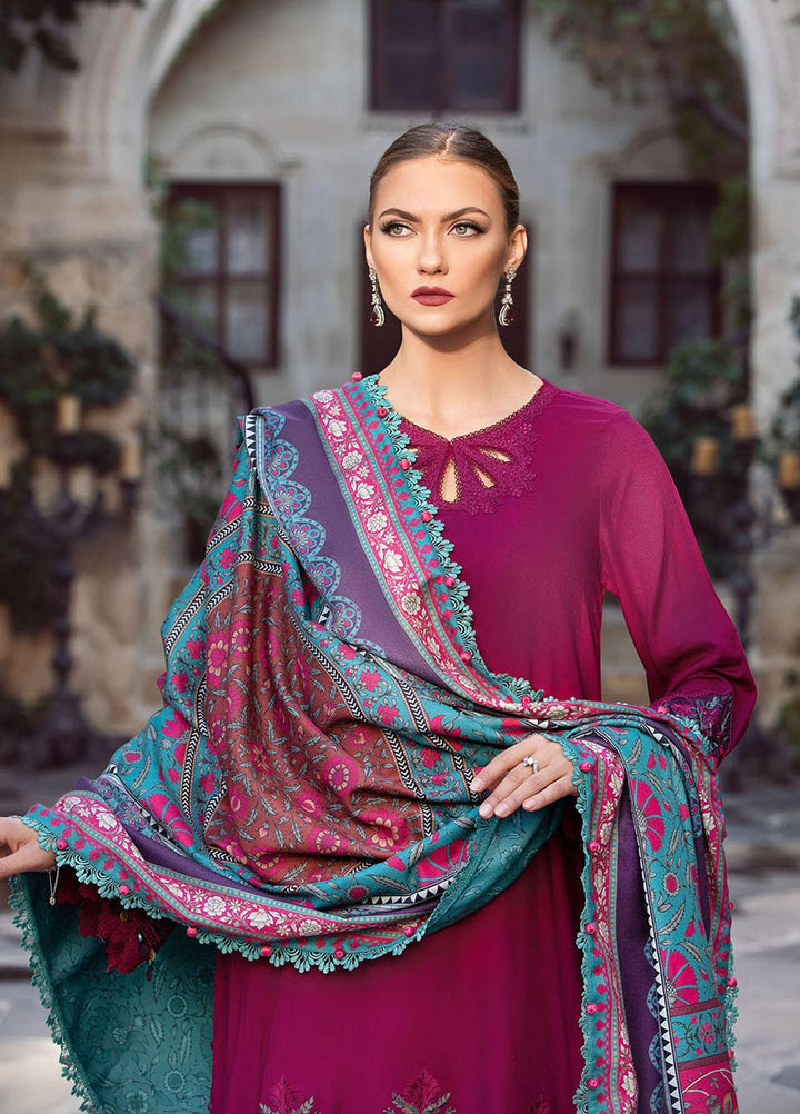 MPrints By Maria B Embroidered Linen Suits Unstitched 3 Piece MB23UW 6B - Winter Collection