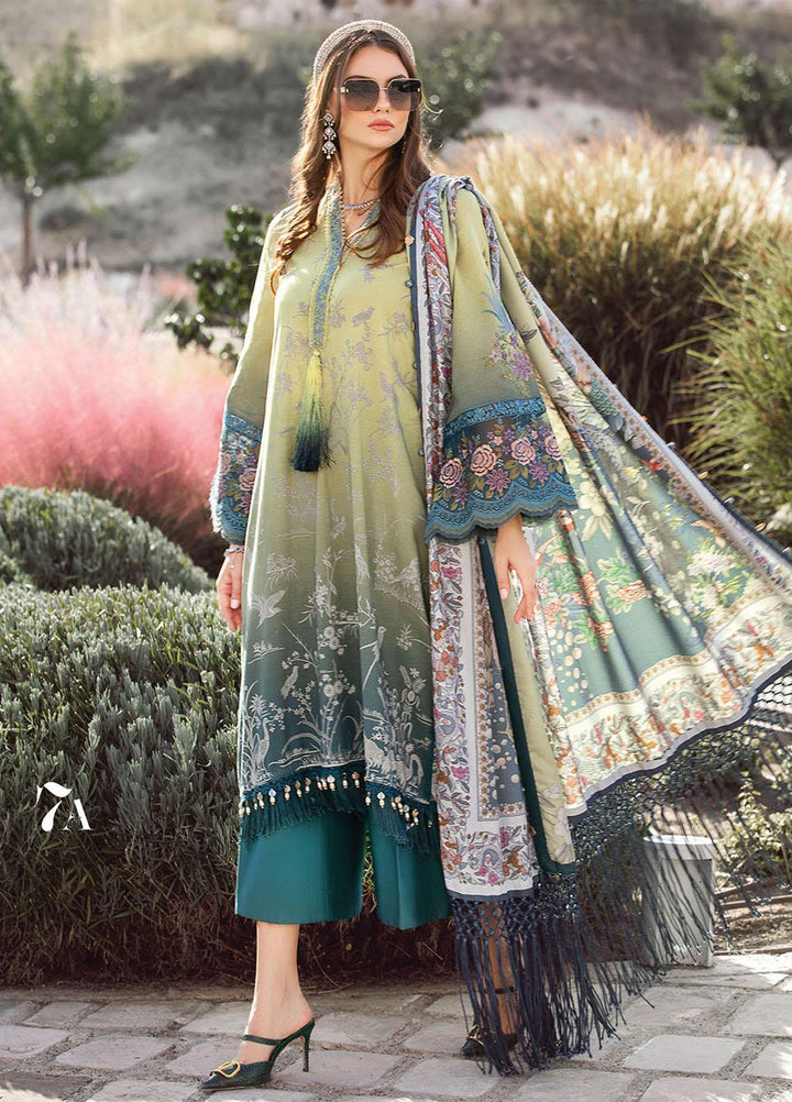 MPrints By Maria B Embroidered Linen Suits Unstitched 3 Piece MB23UW 7A - Winter Collection