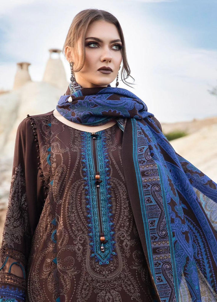 MPrints By Maria B Embroidered Linen Suits Unstitched 3 Piece MB23UW 8B - Winter Collection