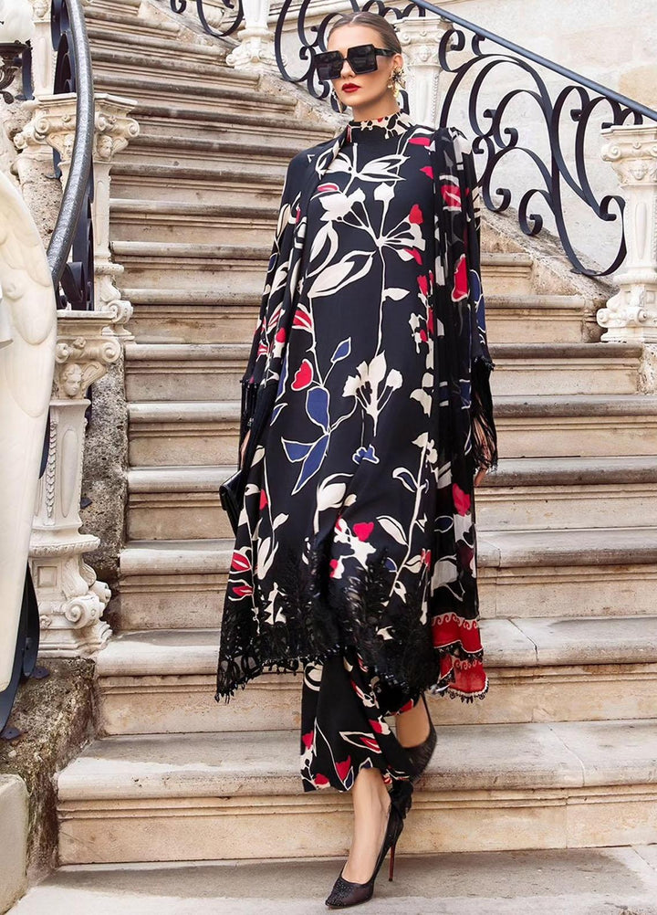 MPrints By Maria B Embroidered Linen Suits Unstitched 3 Piece MB23UW 9B - Winter Collection