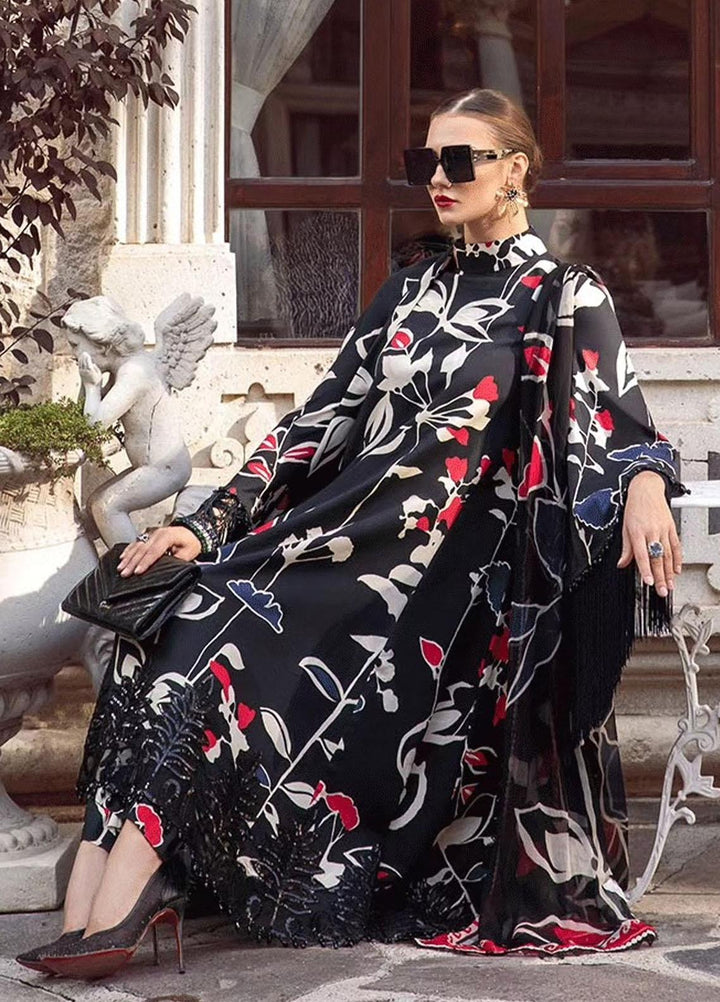 MPrints By Maria B Embroidered Linen Suits Unstitched 3 Piece MB23UW 9B - Winter Collection