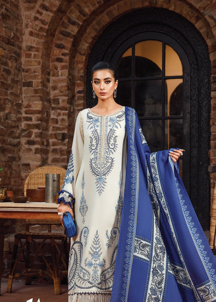 Mprints by Maria B Embroidered Linen Suits Unstitched 3 Piece MB22MW 1A - Winter Collection