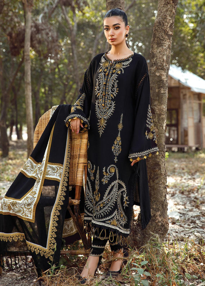 Mprints by Maria B Embroidered Linen Suits Unstitched 3 Piece MB22MW 1B - Winter Collection