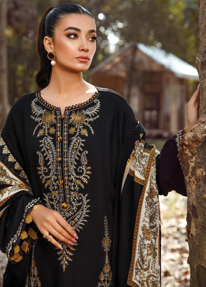 Mprints by Maria B Embroidered Linen Suits Unstitched 3 Piece MB22MW 1B - Winter Collection