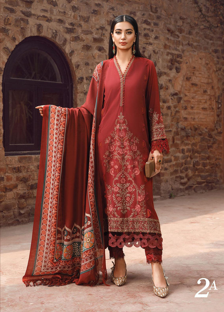 Mprints by Maria B Embroidered Linen Suits Unstitched 3 Piece MB22MW 2A - Winter Collection