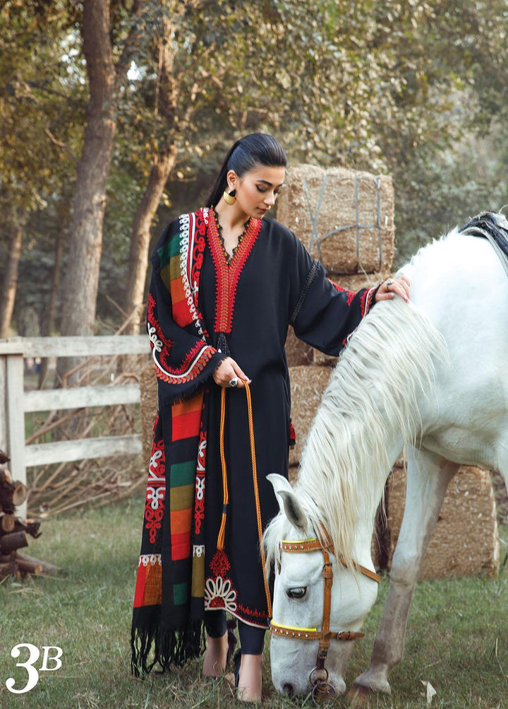 Mprints by Maria B Embroidered Linen Suits Unstitched 3 Piece MB22MW 3B - Winter Collection