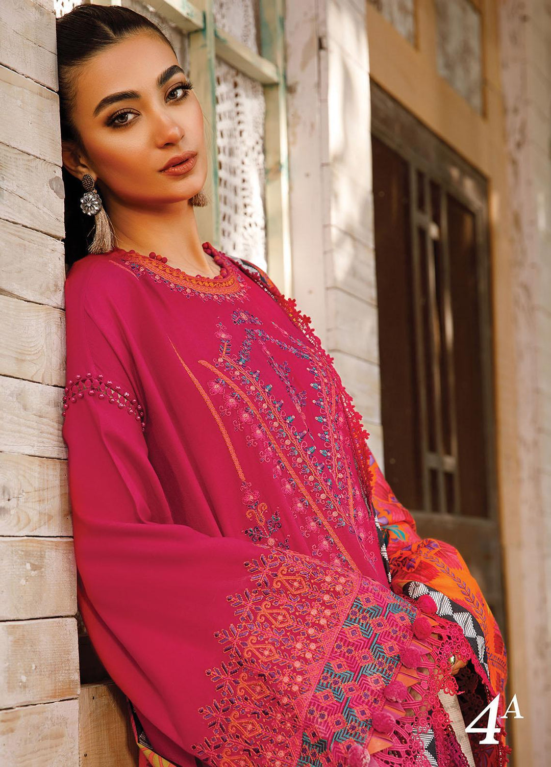 Mprints by Maria B Embroidered Linen Suits Unstitched 3 Piece MB22MW 4A - Winter Collection
