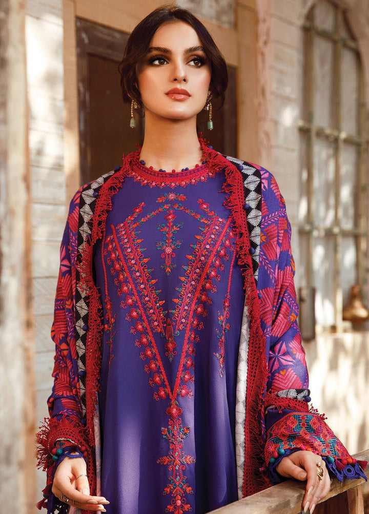 Mprints by Maria B Embroidered Linen Suits Unstitched 3 Piece MB22MW 4B - Winter Collection