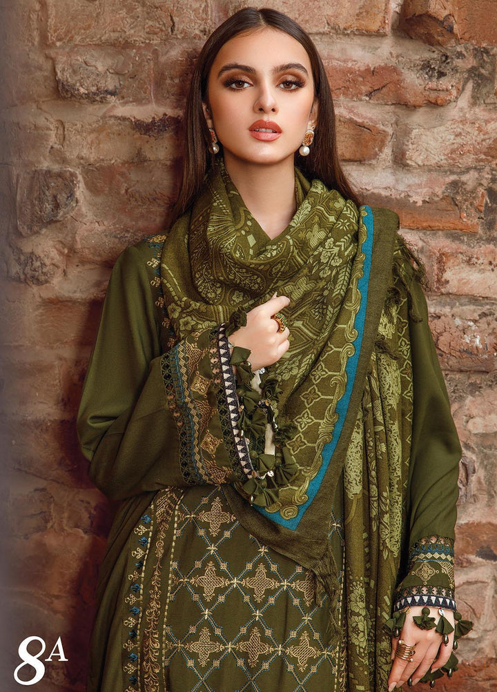 Mprints by Maria B Embroidered Linen Suits Unstitched 3 Piece MB22MW 8A - Winter Collection