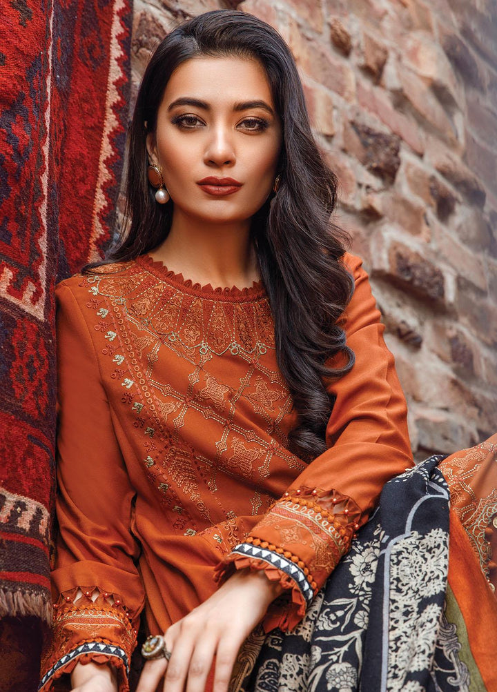 Mprints by Maria B Embroidered Linen Suits Unstitched 3 Piece MB22MW 8B - Winter Collection