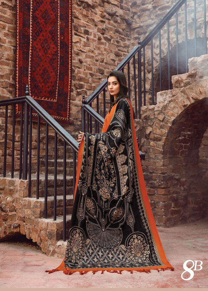 Mprints by Maria B Embroidered Linen Suits Unstitched 3 Piece MB22MW 8B - Winter Collection