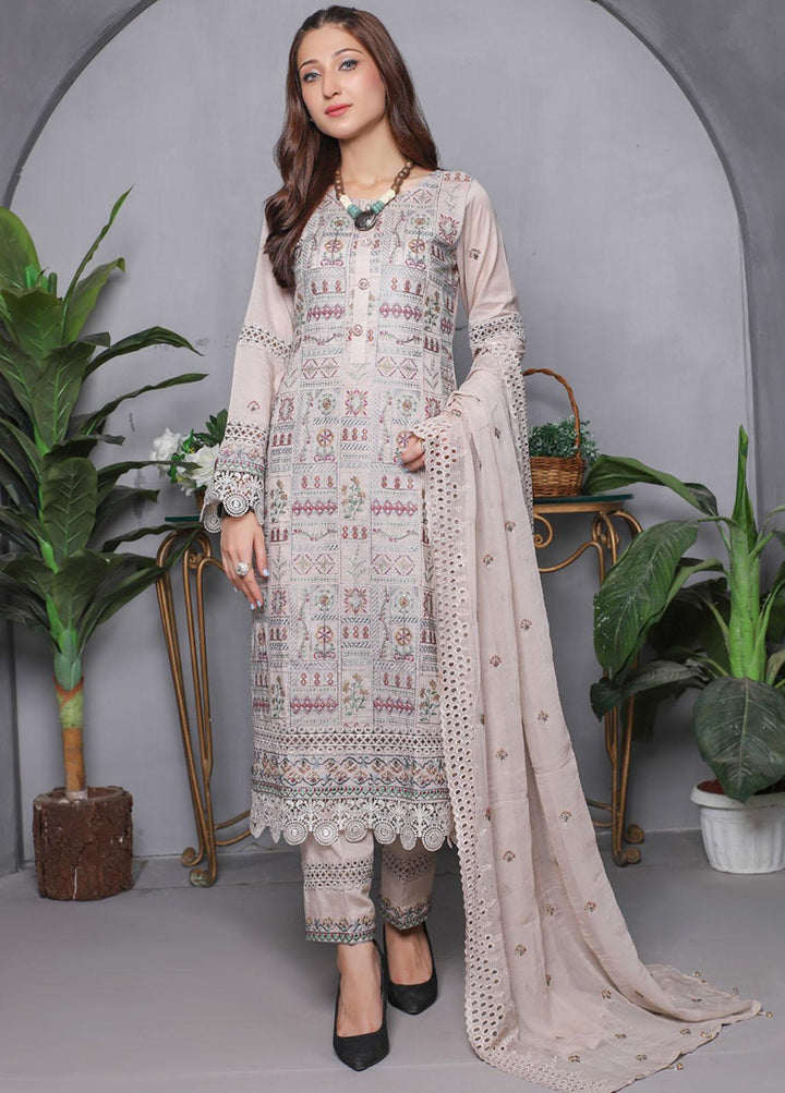 Arzou By MTF Embroidered Bareeza Lawn Suits Unstitched 3 Piece MTF22A 03 - Summer Collection