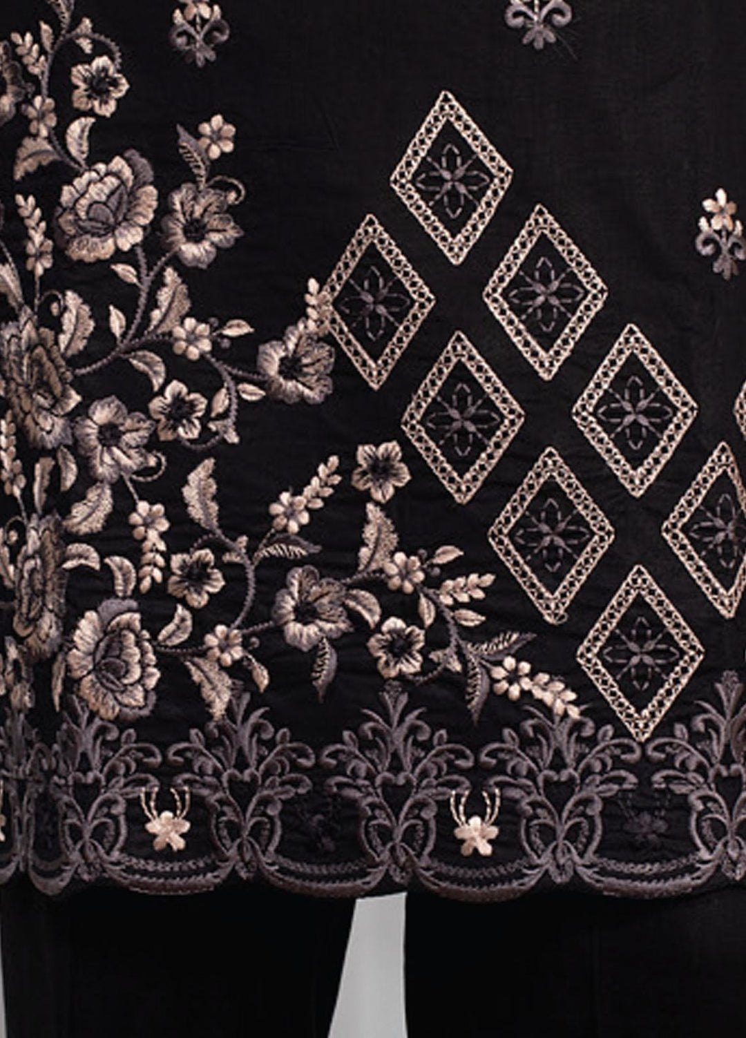 Dastaan By MTF Embroidered Lawn Suits Unstitched 3 Piece MTF21D 05 - Black & White Collection