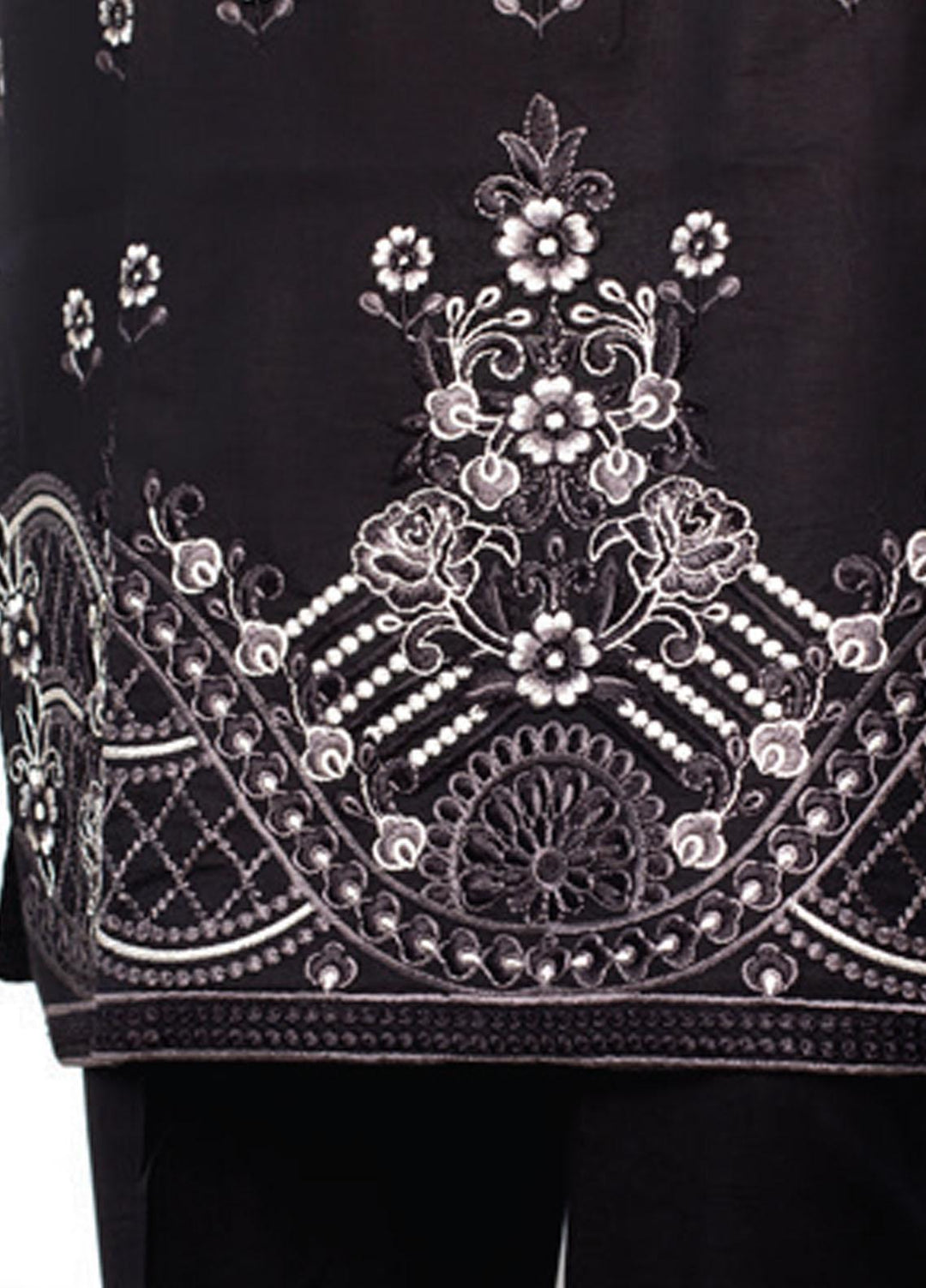 Dastaan By MTF Embroidered Lawn Suits Unstitched 3 Piece MTF21D 07 - Black & White Collection