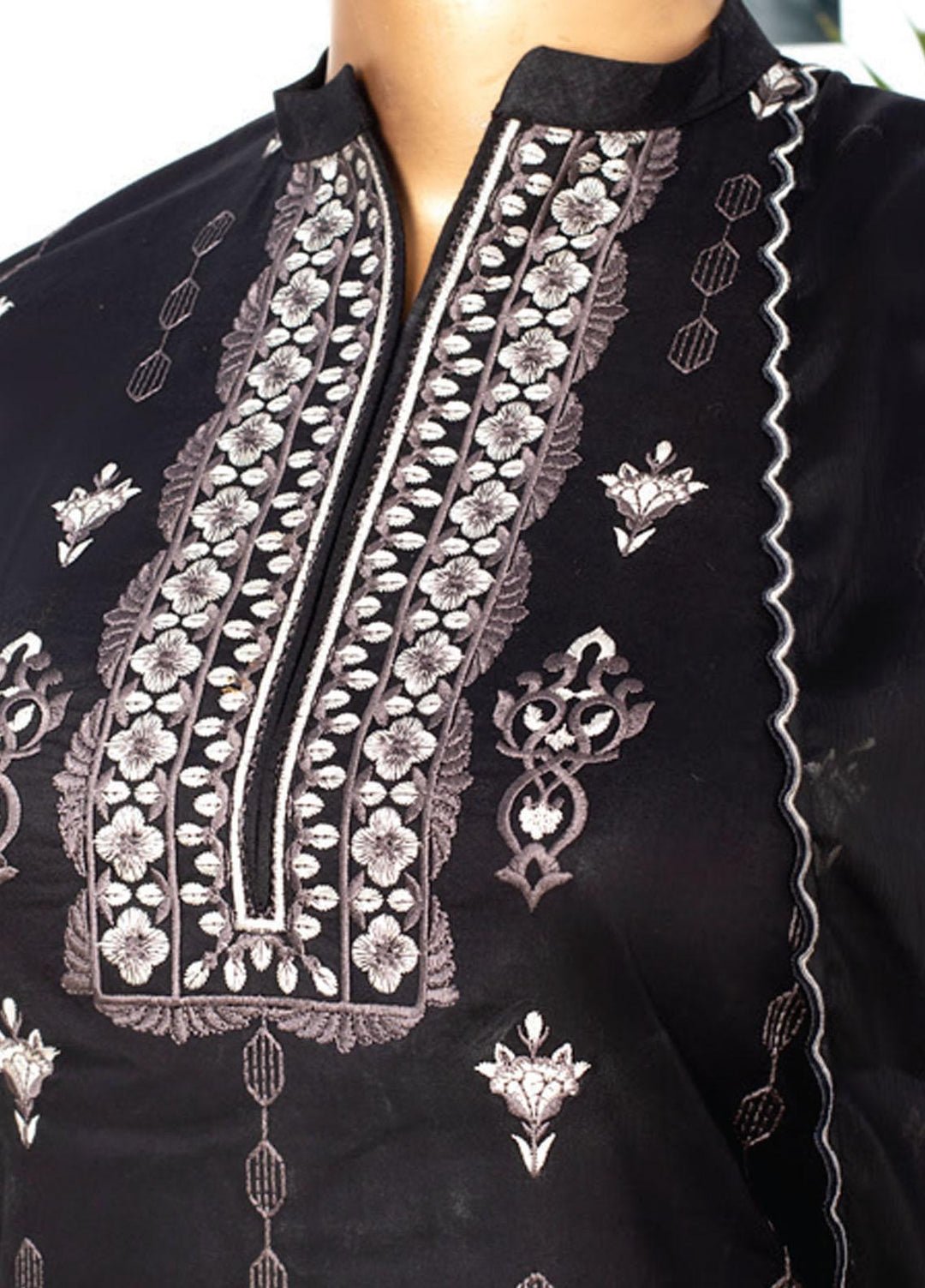 Dastaan By MTF Embroidered Lawn Suits Unstitched 3 Piece MTF21D 08 - Black & White Collection