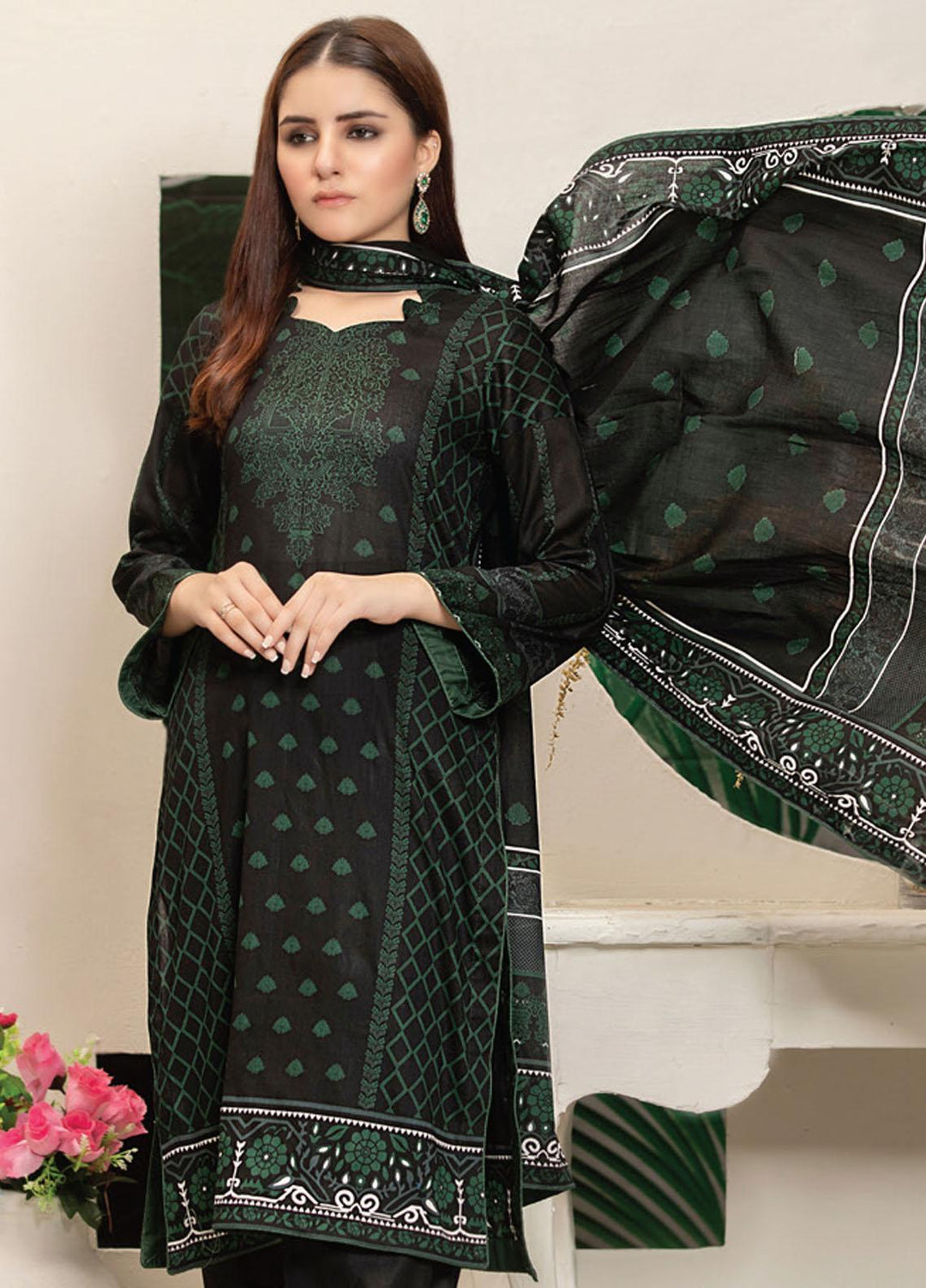 MTF Printed Lawn Suits Unstitched 3 Piece MTF21RS D-06 - Summer Collection