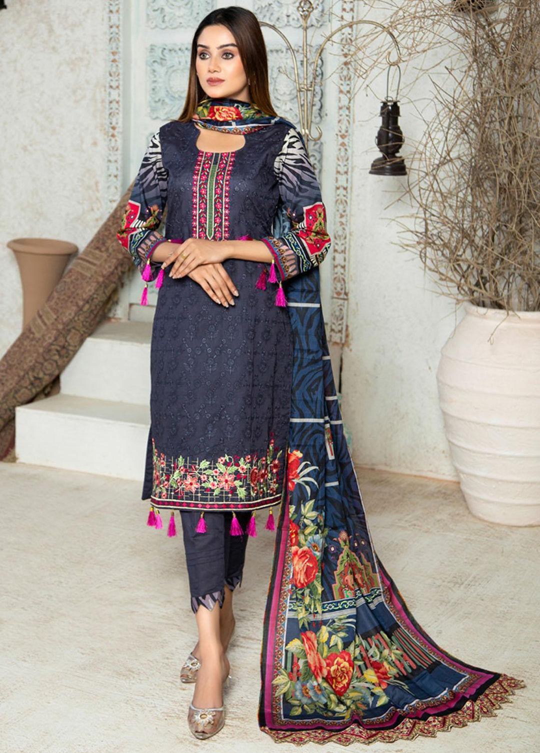 Prestige Signature By MTF Embroidered Lawn Suits Unstitched 3 Piece MTF22PS 05 - Summer Collection