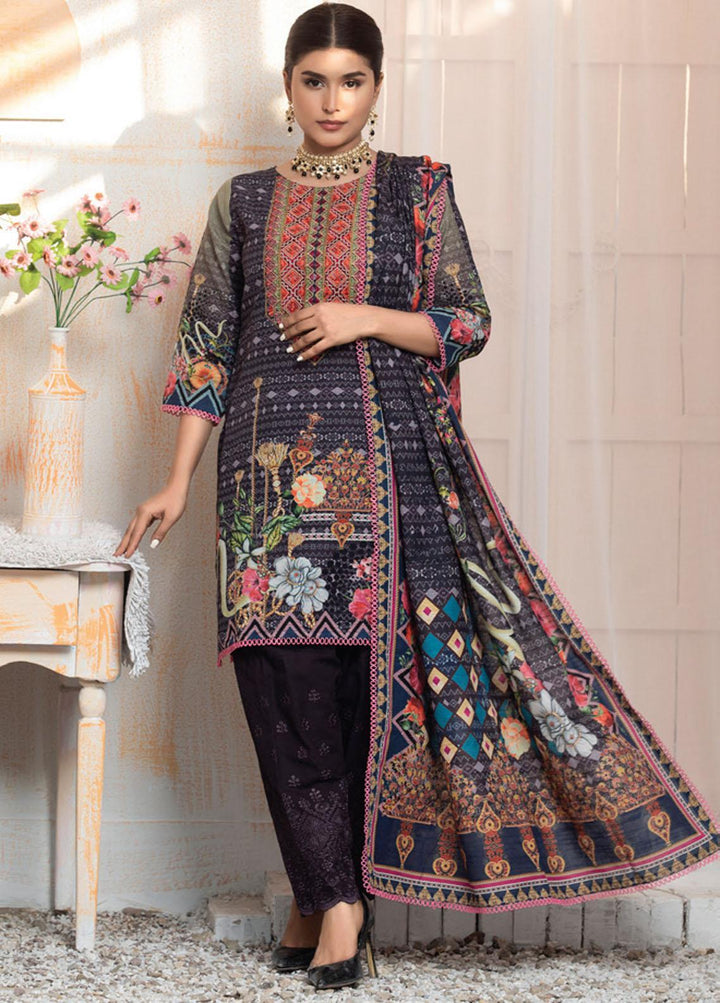 Winter Hues By MTF Embroidered Khaddar Suits Unstitched 3 Piece MTF21WH 01 - Winter Collection