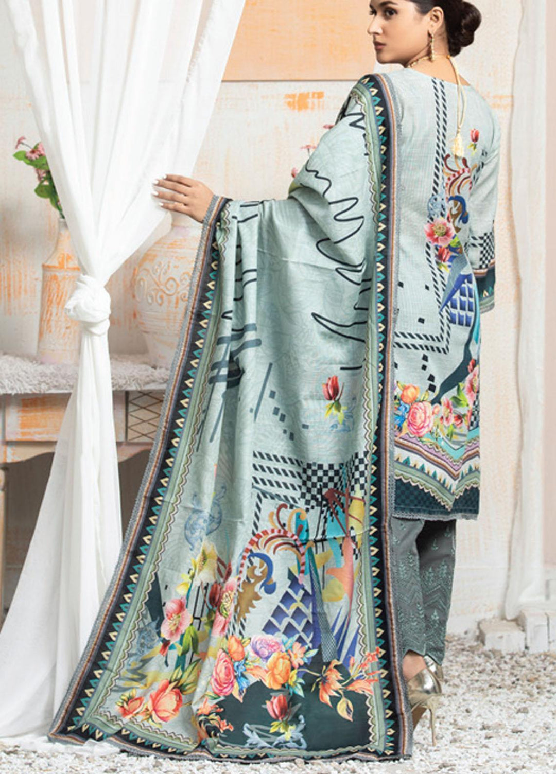 Winter Hues By MTF Embroidered Khaddar Suits Unstitched 3 Piece MTF21WH 04 - Winter Collection