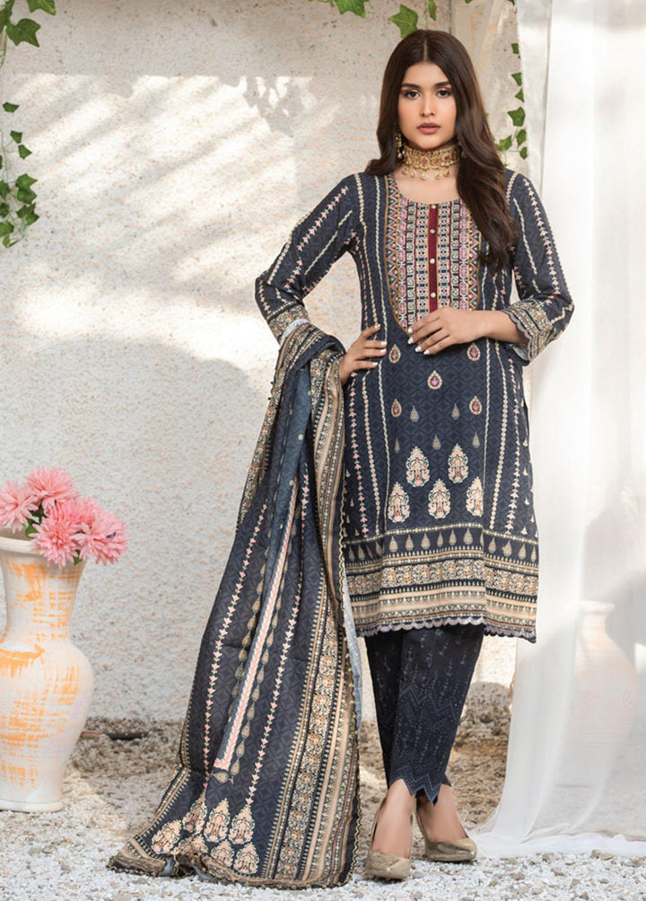 Winter Hues By MTF Embroidered Khaddar Suits Unstitched 3 Piece MTF21WH 07 - Winter Collection