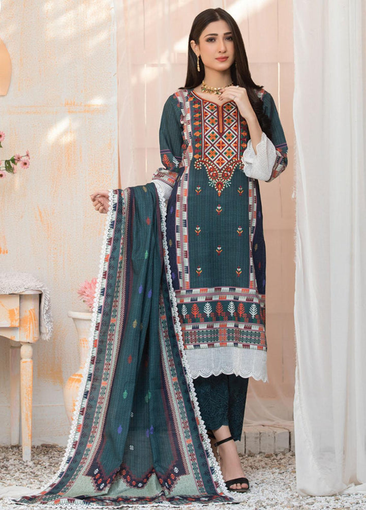 Winter Hues By MTF Embroidered Khaddar Suits Unstitched 3 Piece MTF21WH 08 - Winter Collection