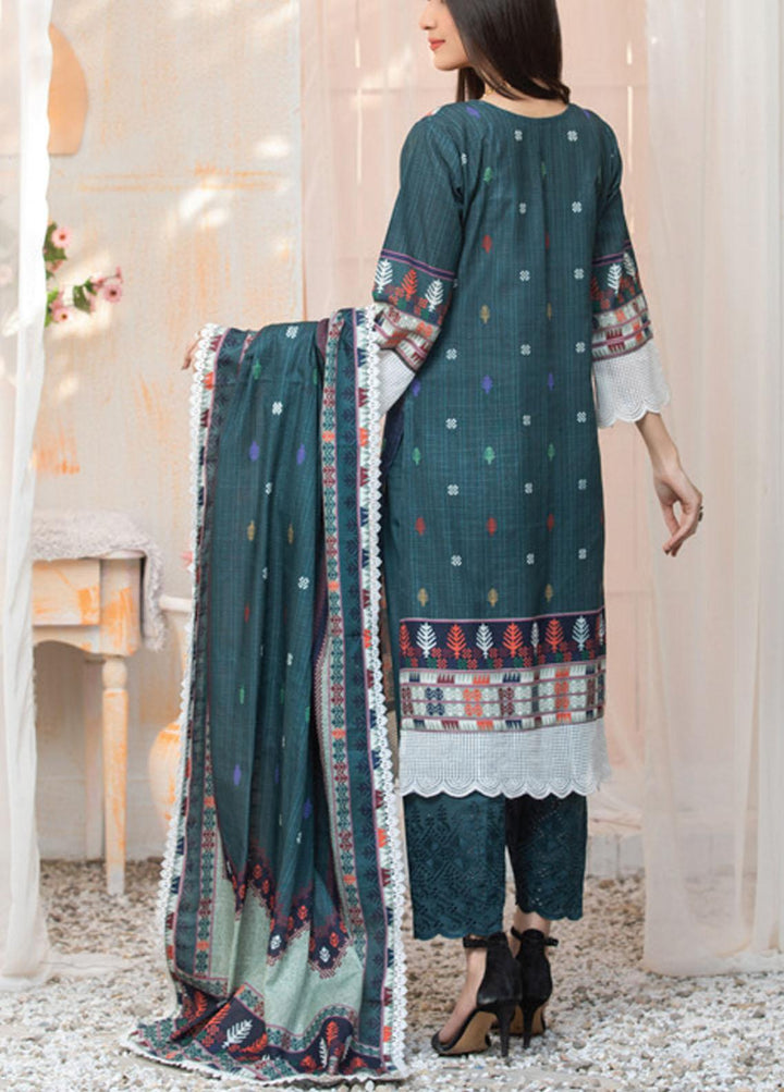 Winter Hues By MTF Embroidered Khaddar Suits Unstitched 3 Piece MTF21WH 08 - Winter Collection