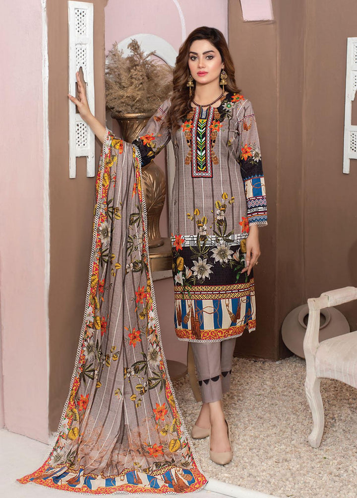 Casual Cool By MTF Printed Lawn Suits Unstitched 3 Piece MTF21CC 02 - Summer Collection