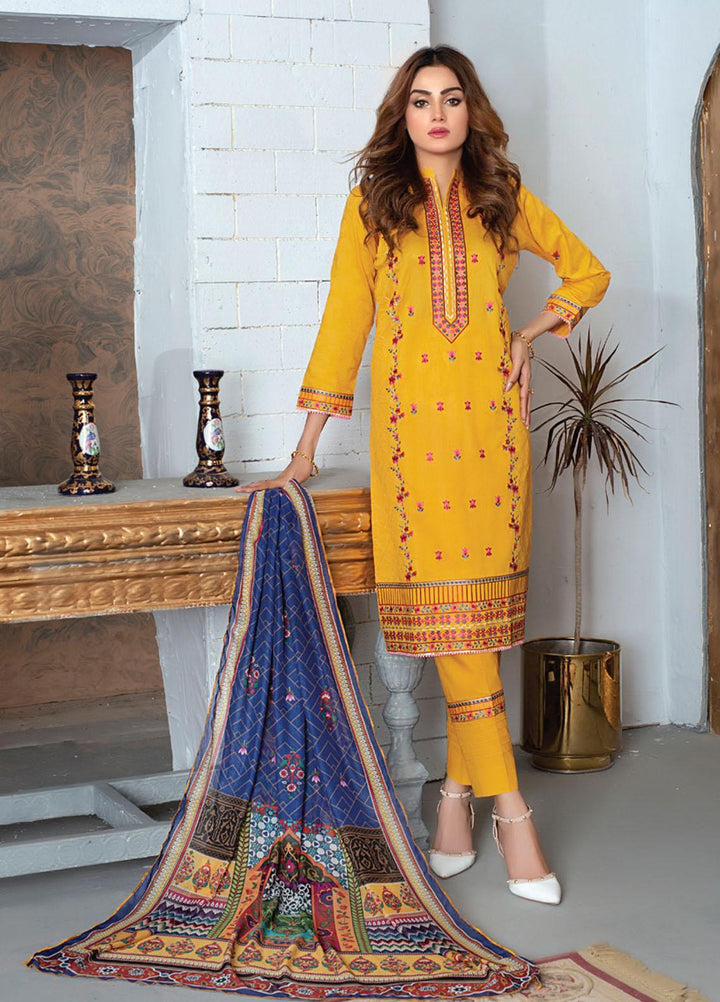 MTF Embroidered Lawn Suits Unstitched 3 Piece MTF21EE 01 - Summer Collection