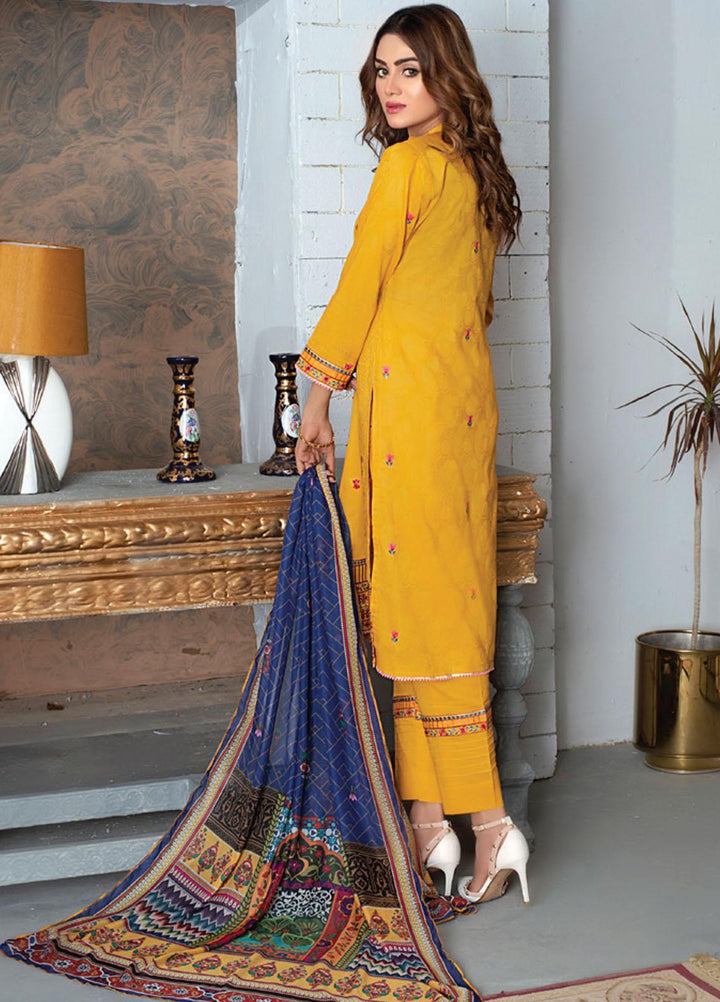 MTF Embroidered Lawn Suits Unstitched 3 Piece MTF21EE 01 - Summer Collection