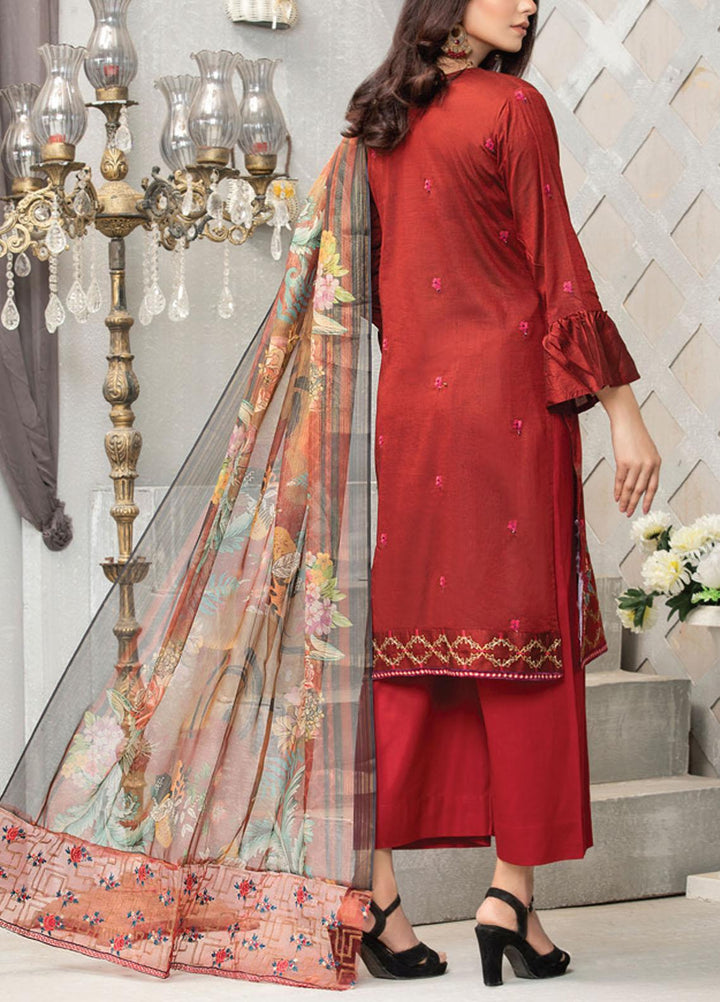 Carnation By MTF Embroidered Lawn Suits Unstitched 3 Piece MTF21C 02 - Summer Collection