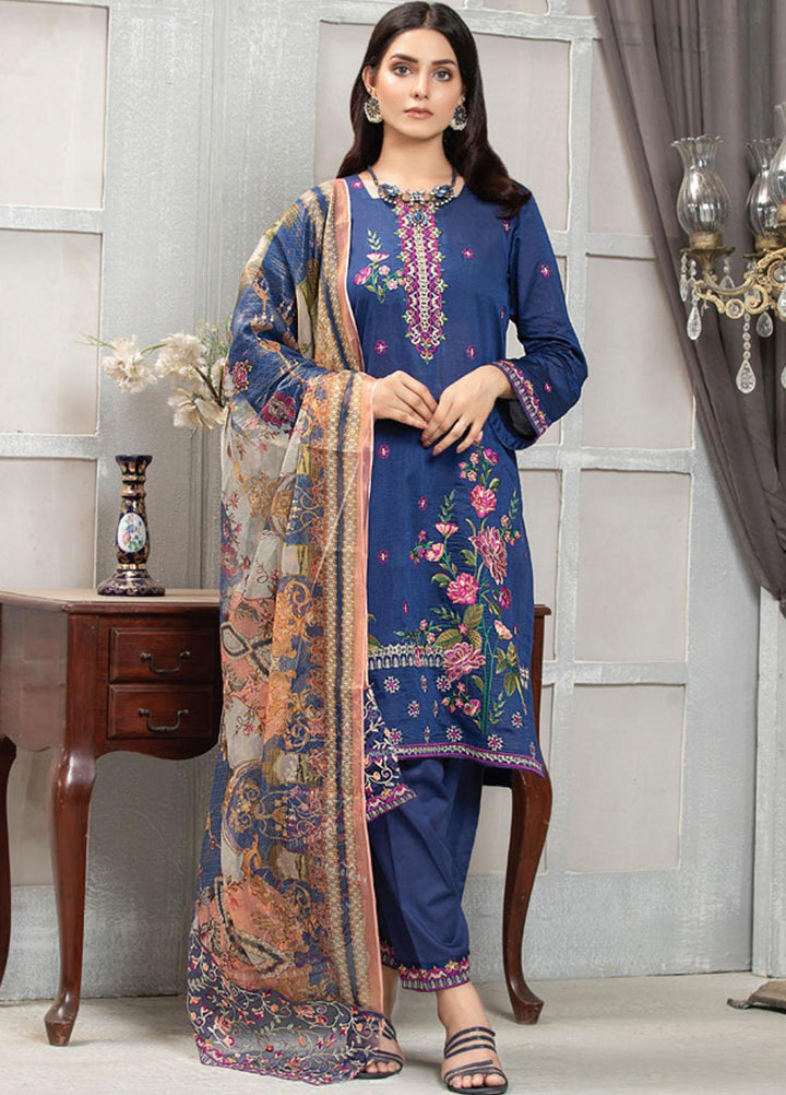 Carnation By MTF Embroidered Lawn Suits Unstitched 3 Piece MTF21C 03 - Summer Collection