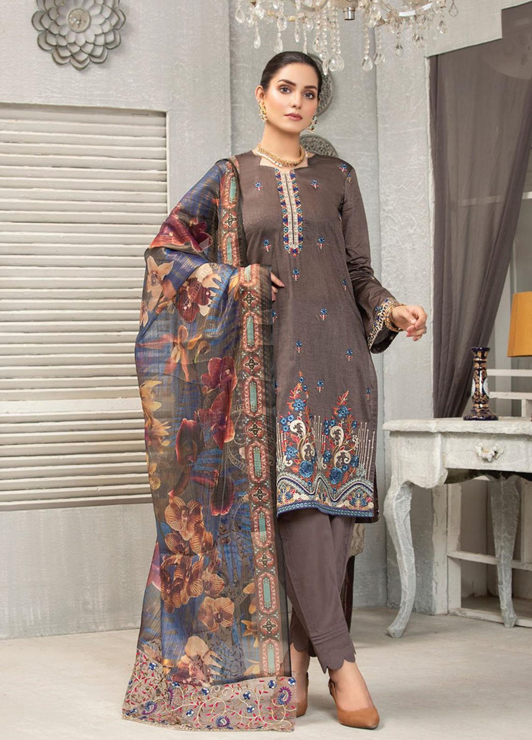Carnation By MTF Embroidered Lawn Suits Unstitched 3 Piece MTF21C 04 - Summer Collection