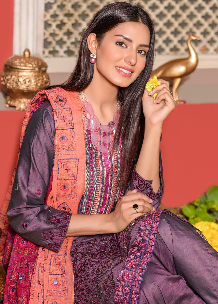 MTF Embroidered Lawn Suit Unstitched 3 Piece MTF22SI 04 - Summer Collection