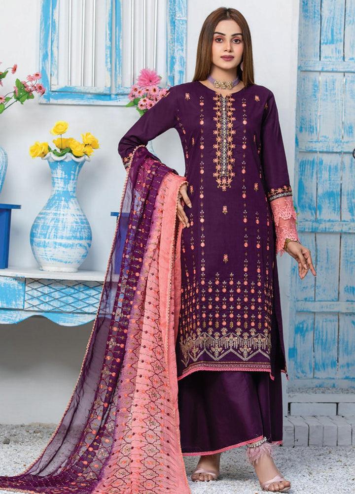 Soire By MTF Embroidered Cambric Suits Unstitched 3 Piece MTF21S 1 - Winter Collection