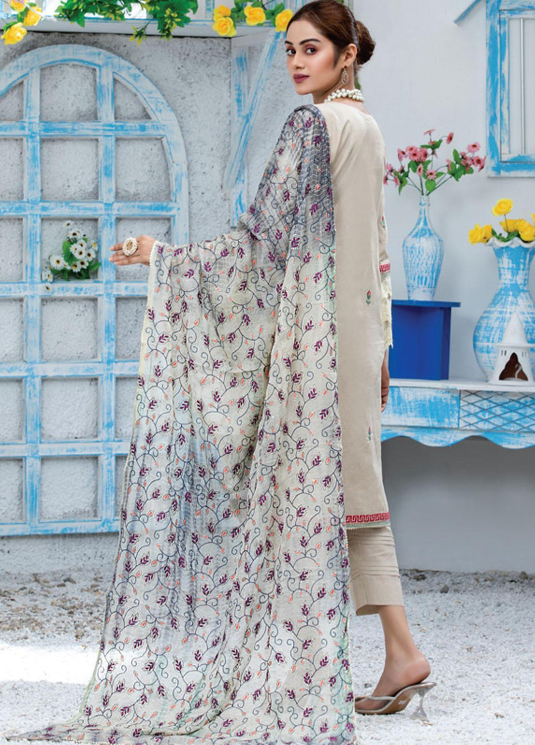 Soire By MTF Embroidered Cambric Suits Unstitched 3 Piece MTF21S 2 - Winter Collection