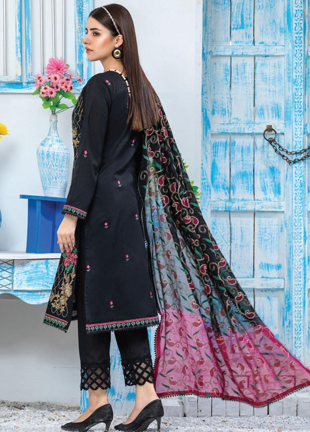 Soire By MTF Embroidered Cambric Suits Unstitched 3 Piece MTF21S 3 - Winter Collection